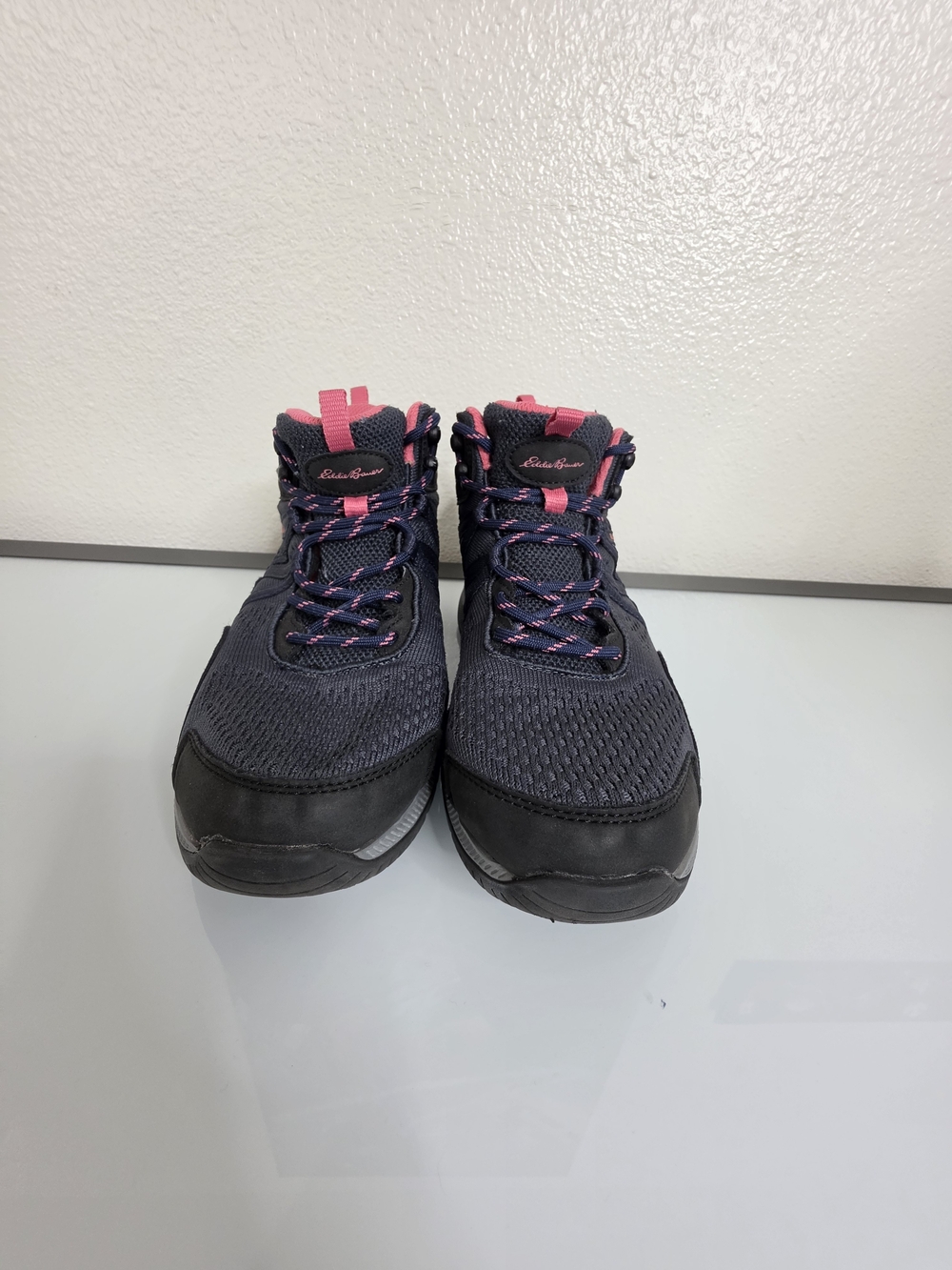 Eddie Bauer Womens Lukla Hiking Boots Grey Pink Ankle Shoes Size 9M - Picture 2 of 10